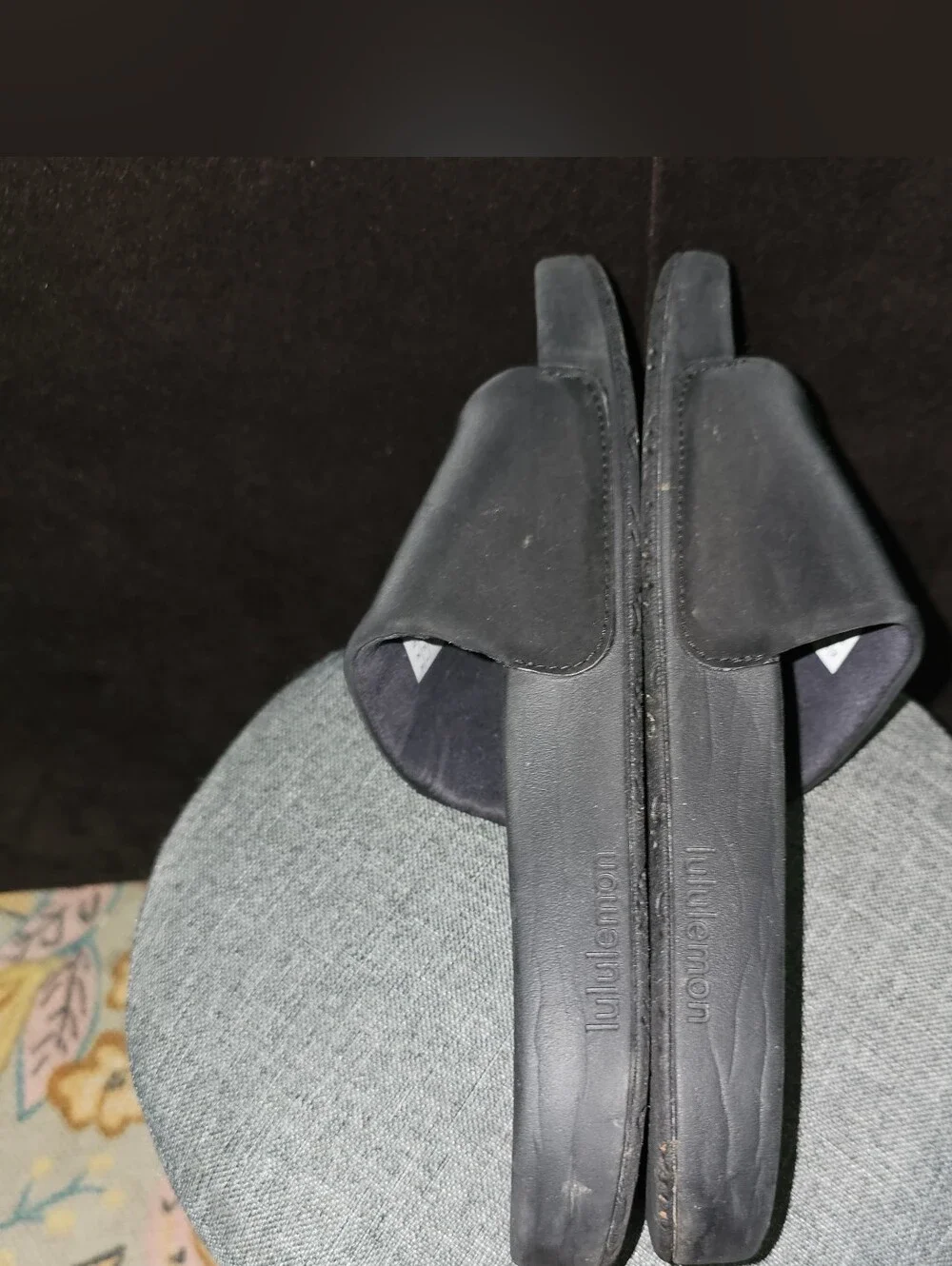 Lululemon Athletica Black RESTFEEL Slide Sandals with Wide Strap SZ 6